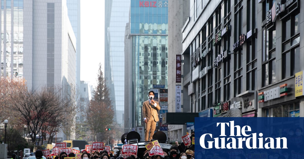 ‘Men don’t know why they became unhappy’: the toxic gender war dividing South Korea