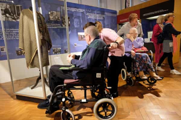 Visitors to Thatcher corner of Grantham Museum