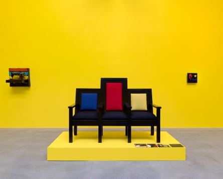 Mondrian as furniture … installation view of These Thoughts Might Disappear at Newport Street Gallery.