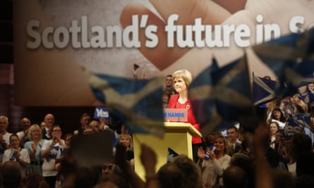 Nicola Sturgeon, campaigning in the 2014 Scottish referendum.
