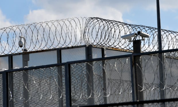 The perimeter fence at Silverwater jail in Sydney