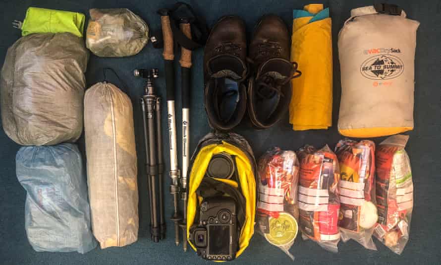 Equipment for the Morvern peninsula. It would be four days before the next chance to charge up and resupply