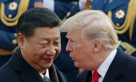 Trump with Chinese premier Xi Jinping in 2017. Menendez warns the US ‘risks undermining human rights globally and will be seen as empowering repressive regimes, like China and Russia.’