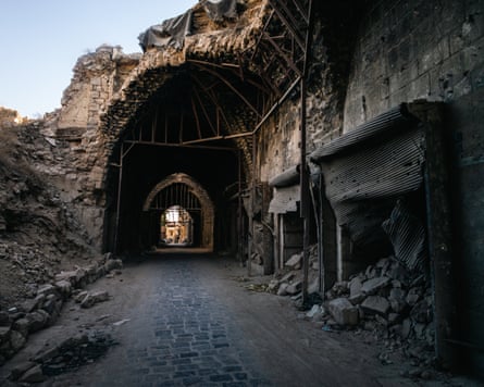 Ruins of the historic souks in the Old City.