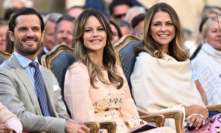 Le prince Carl Philip, la princesse Sofia et la princesse Madeleine de Suède en juillet 2022.