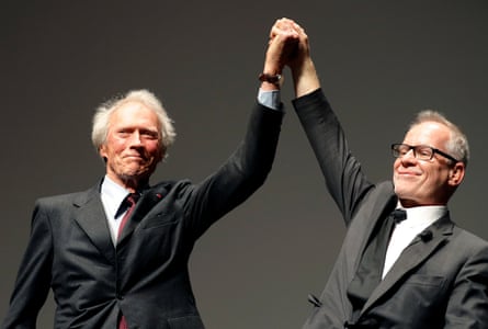 ‘Venice plays its game’ … Thierry Frémaux, right, with Clint Eastwood at Cannes 2017.