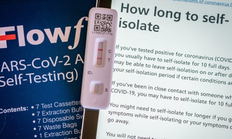 A positive lateral flow test.