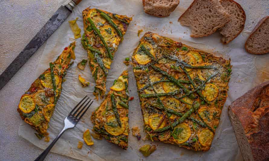 ‘Bristling with herbs and spring vitality’: frittata rustica al forno.