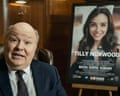 AI generated image of a man in a suit and a girl