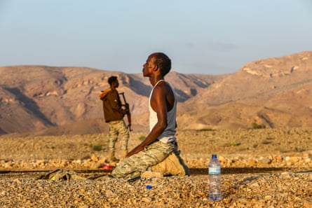 Members of Somalia Puntland maritime police force on duty in 2023.