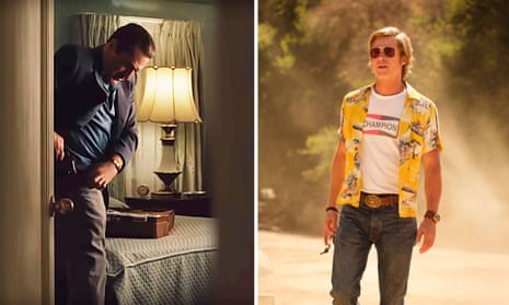 Robert De Niro, left, in The Irishman and Brad Pitt in Once Upon a Time in Hollywood