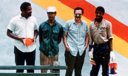The Smokehouse muralists … from left, Melvin Edwards, Billy Rose, Guy Ciarcia and William T Williams, in Harlem.