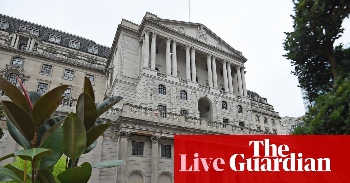 Bank of England expected to leave interest rates on hold as oil and gas prices surge; UK pay growth hits five-year low– business live