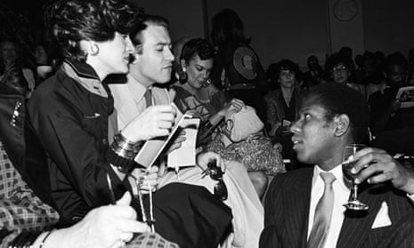André Leon Talley, right, with Paloma Picasso, left, at a 1979 Chloe benefit fashion show in New York.