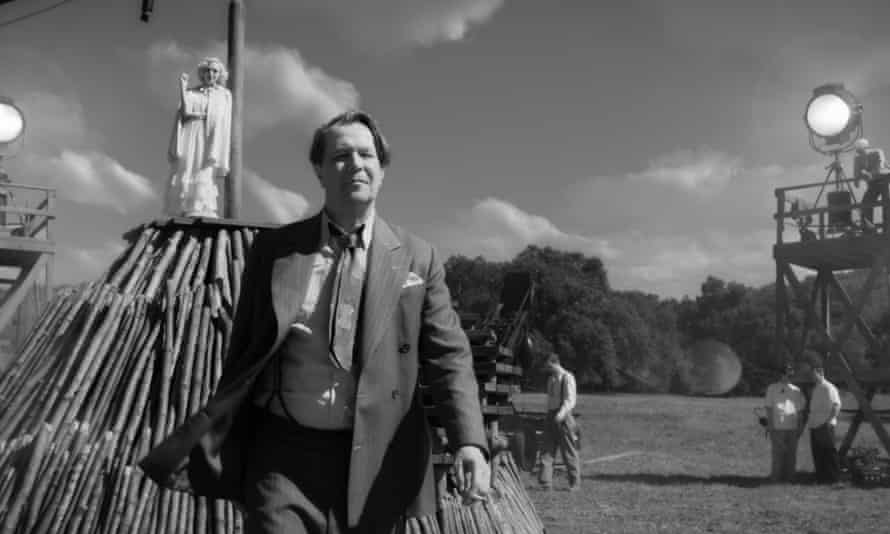 Gary Oldman in Mank, with cinematography by Erik Messerschmidt.