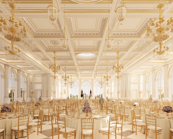 ‘Dictator-for-life vibes’: our architecture critic on Trump’s bulletproof ballroom bling