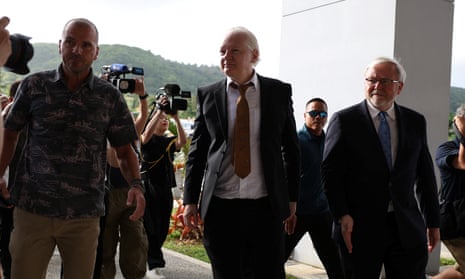 Julian Assange and Kevin Rudd in Saipan.