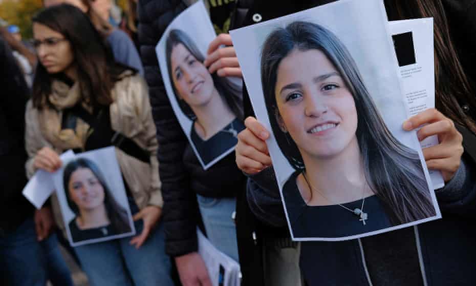 Protesters demand freedom for Sara Mardini, a 23-year-old Syrian former refugee who helped rescue other migrants from the sea