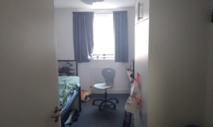 The small flat where Dedeoglou is currently self-isolating.