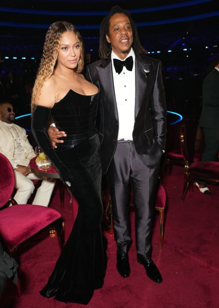 Beyoncé and Jay-Z attend the 65th GRAMMY Awards in February 2023 in Los Angeles, California.