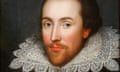 Shakespeare. Portrait painting of William Shakespeare known as the Cobbe Portrait, done from life in 1610.<br>D1GRNK Shakespeare. Portrait painting of William Shakespeare known as the Cobbe Portrait, done from life in 1610.