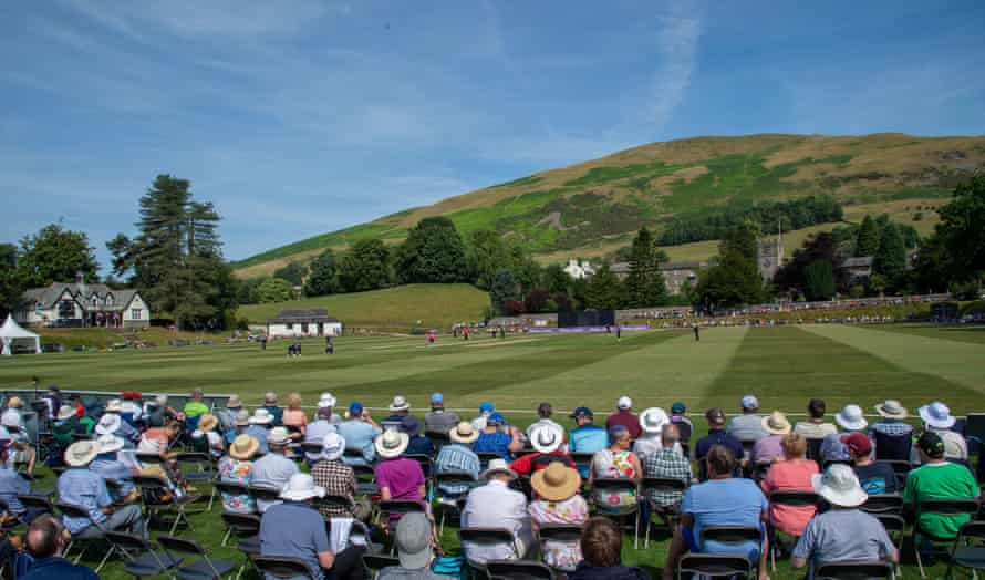 Fans enjoy Lancashire v Sussex in the Royal London Cup.