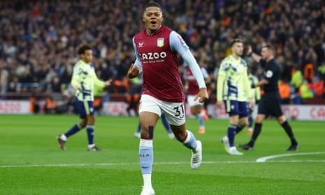 Leon Bailey celebrates scoring their first goal
