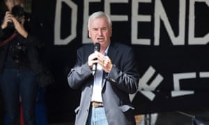 John McDonnell speaking to the crowd.