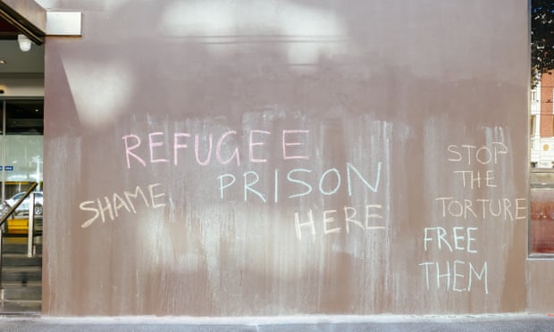 Graffiti on the Park hotel in Melbourne in January this year