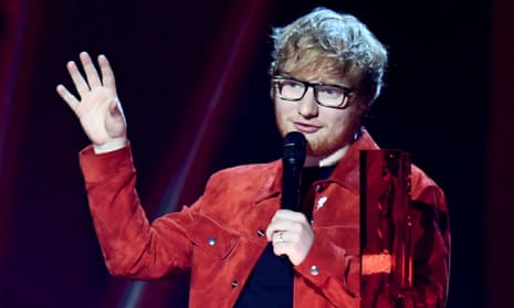 Ed Sheeran at the 2018 Brit awards