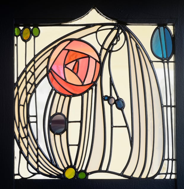 Botanical beauty … a stained glass window from House for an Art Lover.