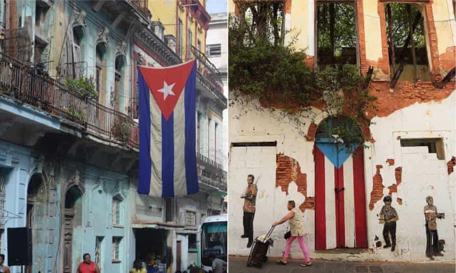 Caribbean cousins: composite of Havana in Cuba and San Juan in Puerto Rico.