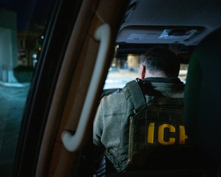 ‘We were convinced you couldn’t go into hospital without being deported’ … Ice agents prepare to carry out a raid.
