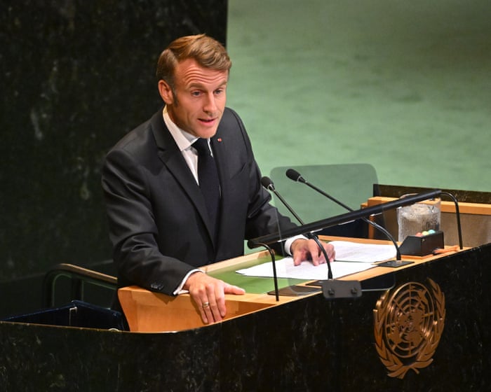 France recognises Palestine and calls for UN force in Gaza
