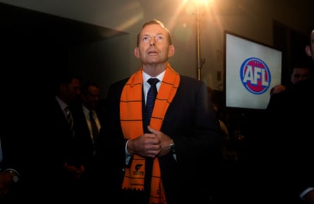 Abbott during a seemingly spiritual moment at Parliament House.