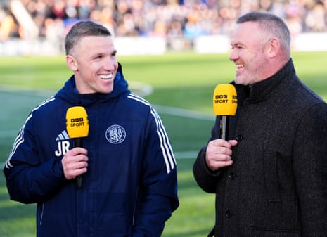 BBC Sport pundit Wayne Rooney (right) alongside his brother, Macclesfield Town manager, John Rooney ahead of Macclesfield’s FA Cup third round match against holders Crystal Palace.