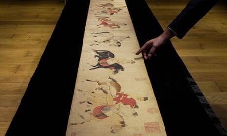 The 2-metre-long Five Drunken Princes Returning on Horseback scroll