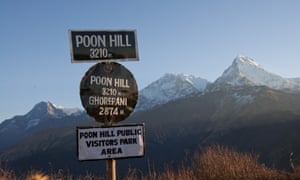 Take it easy: Poon Hill lies in the foothills of the Annapurnas in the Himilayas.