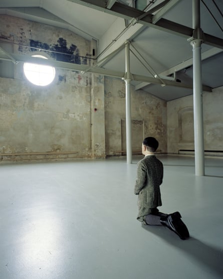 Kneeling for $17m … Him, from 2001, is Cattelan’s most controversial – and lucrative – sculpture.