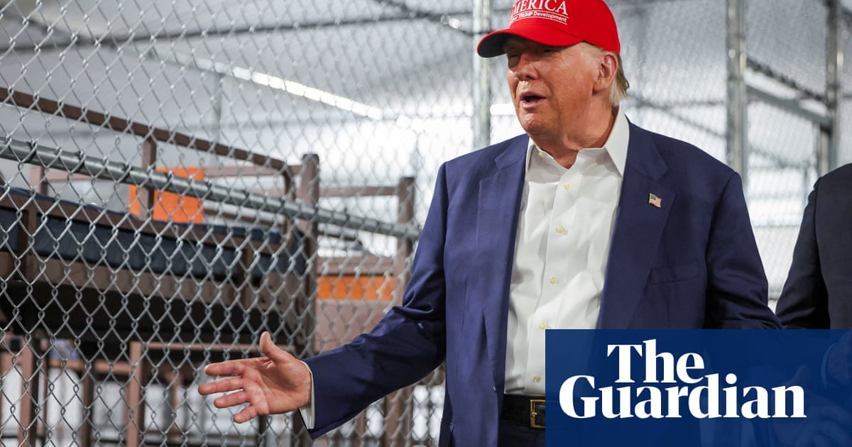 Trump celebrates harsh conditions for detainees on visit to Alligator Alcatraz'