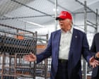 Trump celebrates harsh conditions for detainees on visit to âAlligator Alcatrazâ