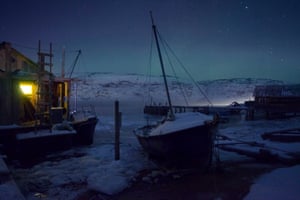 A fishing hut and boat