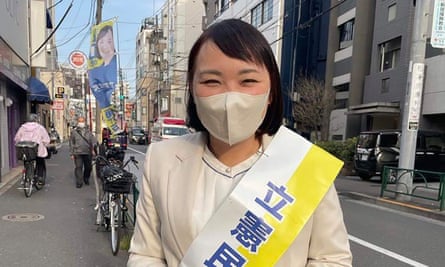 Kaoru Yamaguchi campaigning in Tokyo