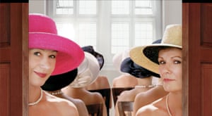 With Helen Mirren in Calendar Girls.