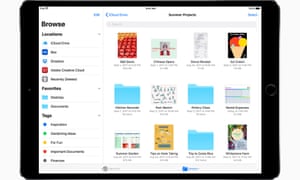 The Files app on an iPad.