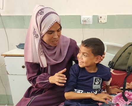 Najwa Wahdan and her son