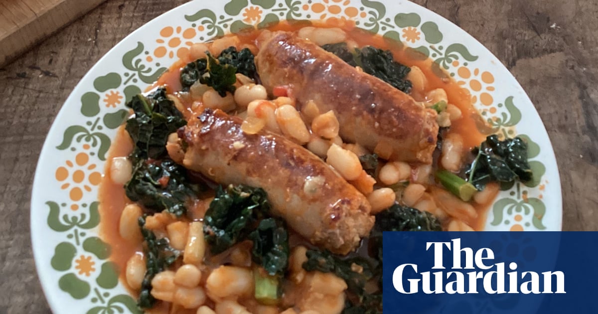 Rachel Roddy's recipe for beans with greens and sausages | A kitchen in Rome
