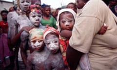 Children of War<br>April 2002: Female circumcision ceremony  Location: Makeni Town, Sierra Leone.