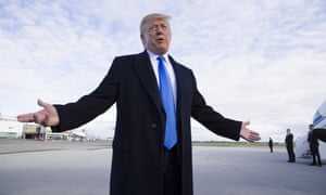 Donald Trump at Shannon airport in June