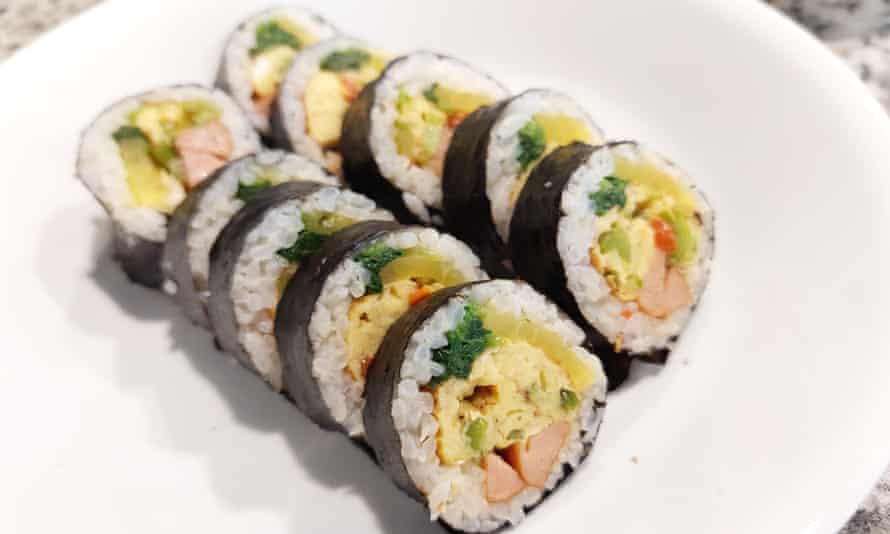 Daunting but delicious … Korean kimbap.